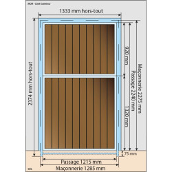 Porte de box complète modèle PRO - Tirant droit  : p1230111