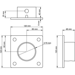 Platine murale pour panneau libre-service : p1241513