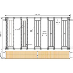 Séparation affouragement pour extension abri SP - Prof. Int. 3 m : ...