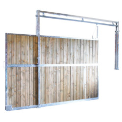 Séparation de box coulissante plein bois 3 m : p1251101