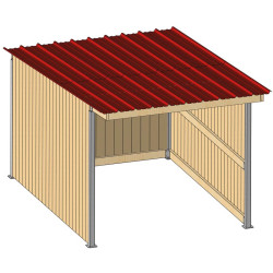 Abri de prairie simple pente SP 4x3 m : p1260110