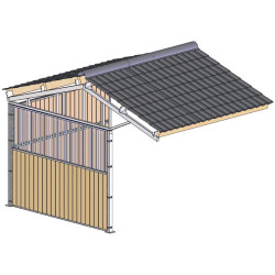 Extension d'abri de prairie double pente 3x3 m : p1260522