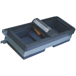 Abreuvoir Polybac 72 M double avec rebord intérieur et support de f...