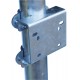 p1130735 - Platine avec 1/2 bride de fixation abreuvoir Polyflex NC sur poteau